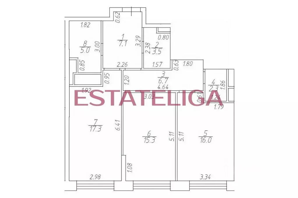 3-к кв. Москва Береговой проезд, 3 (75.0 м) - Фото 2