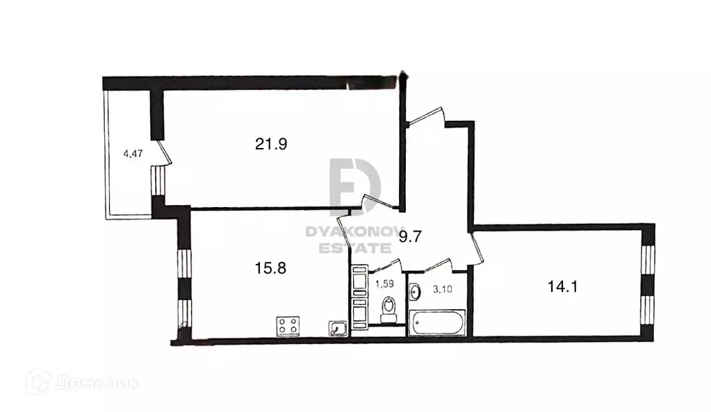 Продаётся 2-к квартира, 66.2 м - Фото 1