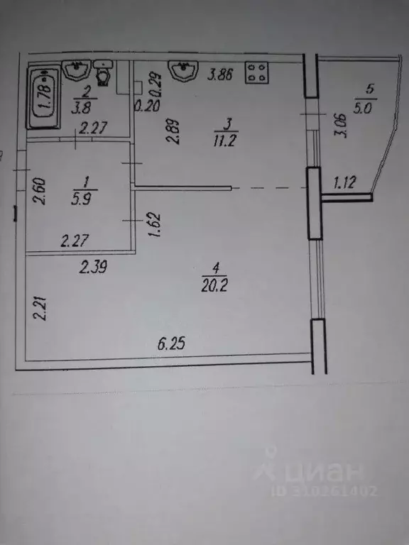 1-к кв. Башкортостан, Уфа Российская ул., 25 (41.1 м) - Фото 1