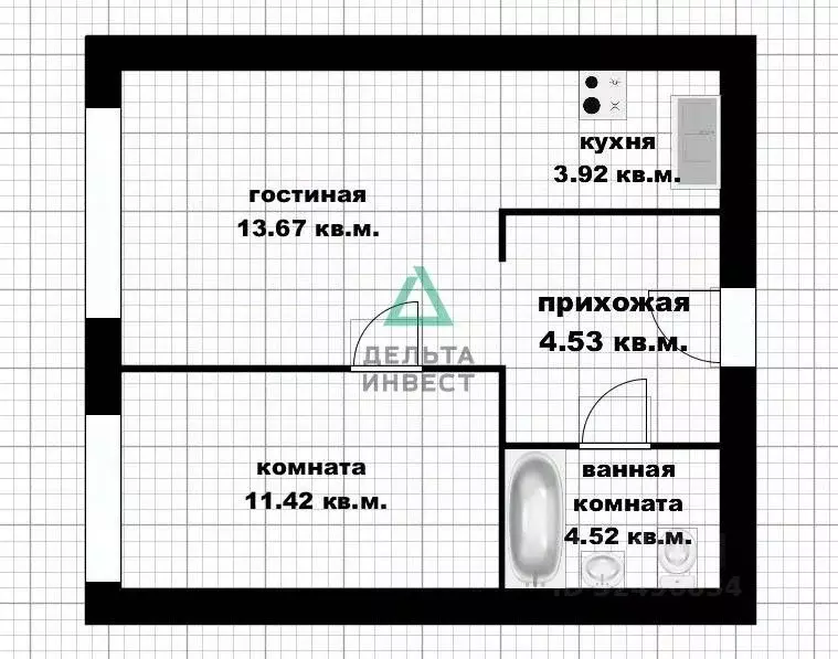 2-к кв. Башкортостан, Уфа ул. Гали Ибрагимова, 5/3 (39.2 м) - Фото 2