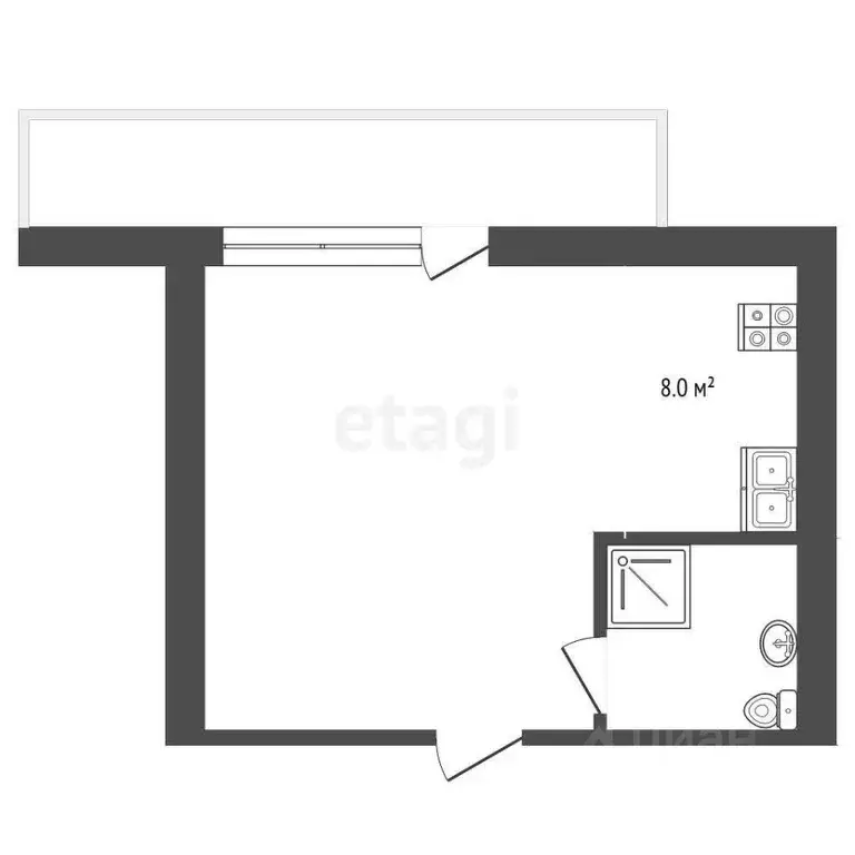 Студия Севастополь ул. Челюскинцев, 57/2 (40.2 м) - Фото 0