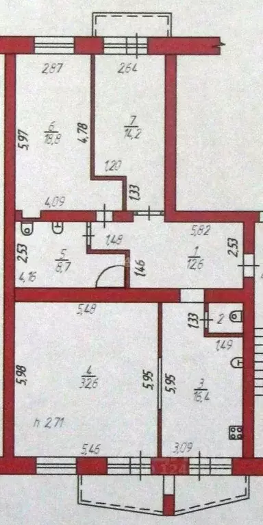 3-к кв. челябинская область, челябинск пионерская ул, 7б (104.9 м) - Фото 1