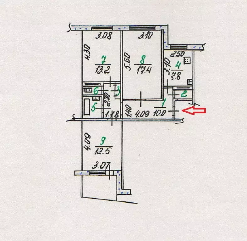 3-к кв. Орловская область, Орел Черкасская ул., 76 (66.0 м) - Фото 1