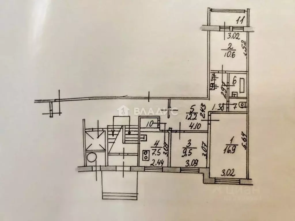3-к кв. Московская область, Раменское ул. Чугунова, 28 (62.0 м) - Фото 2