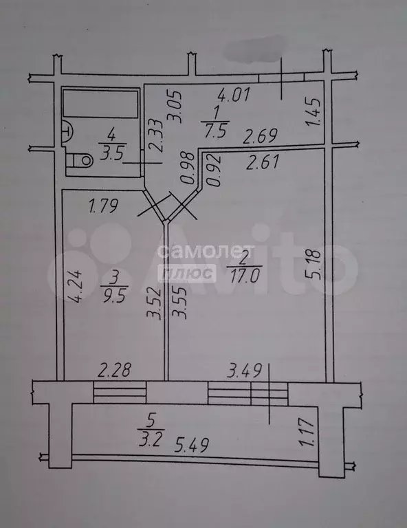 1-к. квартира, 40,7 м, 8/10 эт. - Фото 0