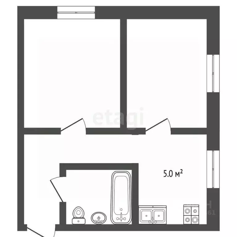 2-к кв. Томская область, Томск Телецентр мкр, ул. Белозерская, 8Б ... - Фото 2