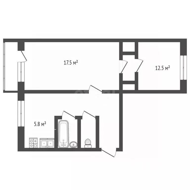 2-к кв. Севастополь, Севастополь, Балаклава г. ул. Герасима Рубцова, ... - Фото 0