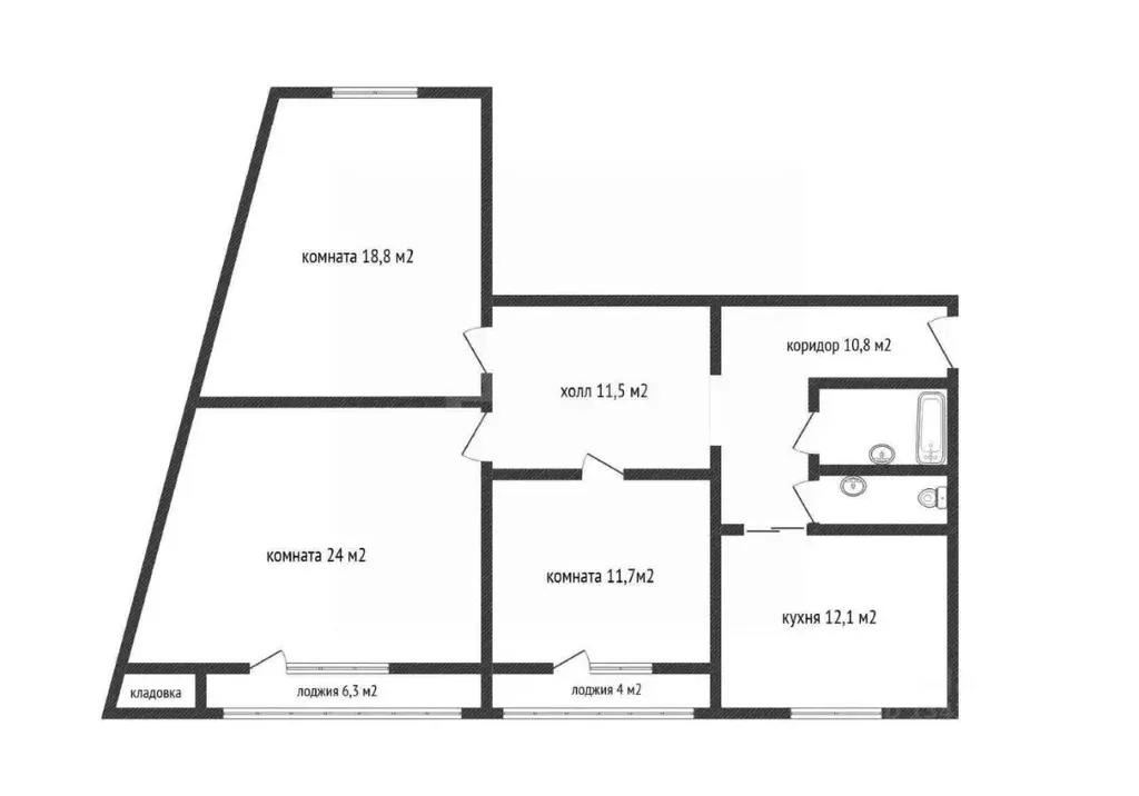 3-к кв. Белгородская область, Белгород Новый-2 мкр, ул. Шумилова, 2 ... - Фото 1