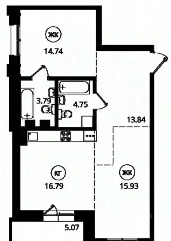 3-к кв. Иркутская область, Иркутск ул. Юрия Левитанского, 16/1 (76.0 ... - Фото 2