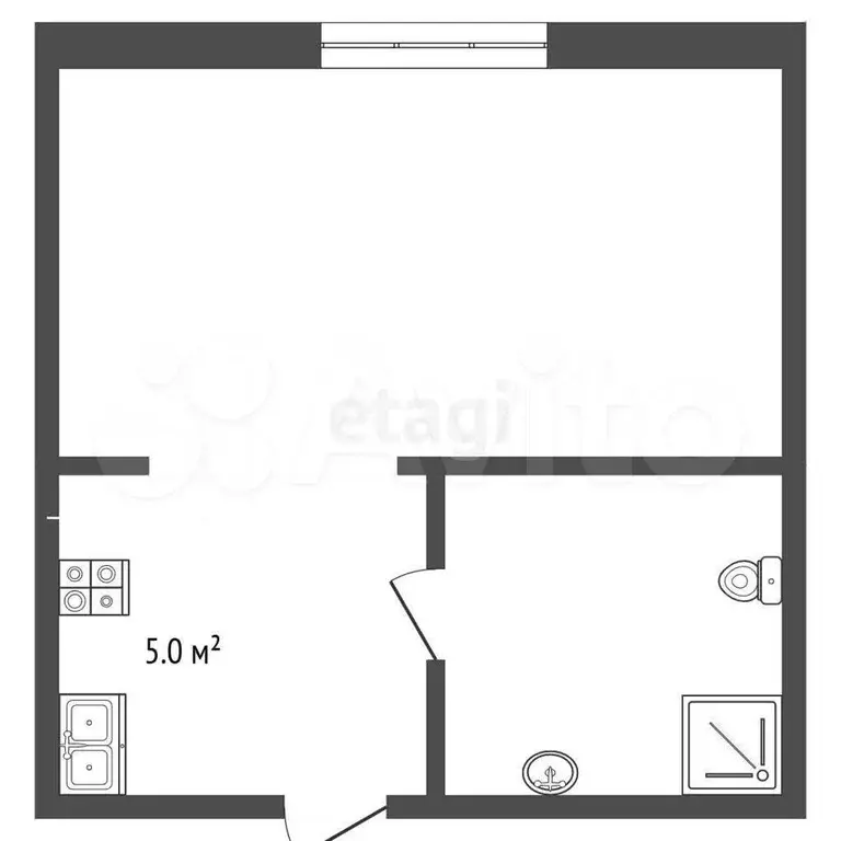 Квартира-студия, 13,1 м, 1/5 эт. - Фото 0