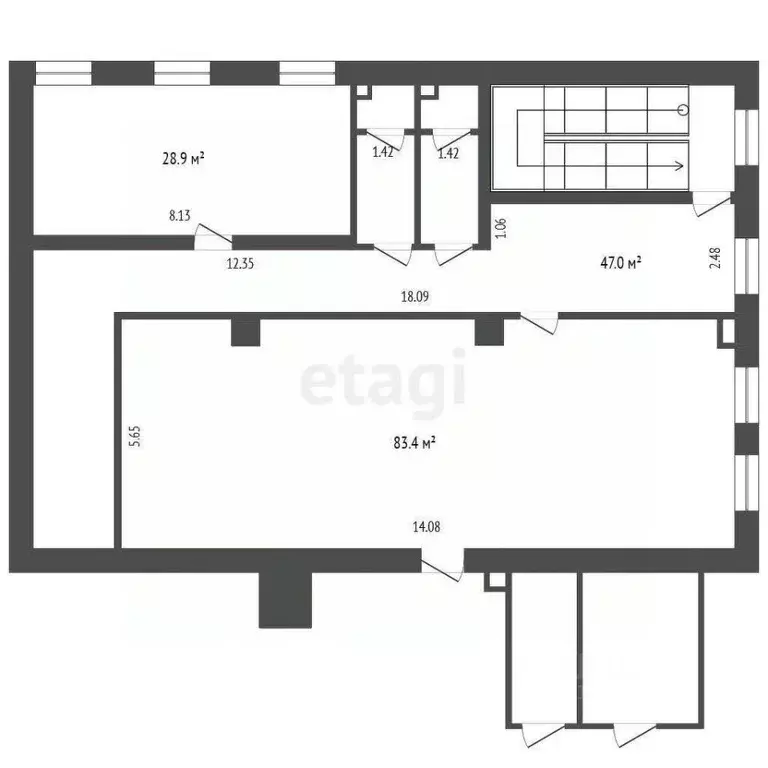 Офис в Тюменская область, Тюмень ул. Пермякова, 1 (83 м) - Фото 1