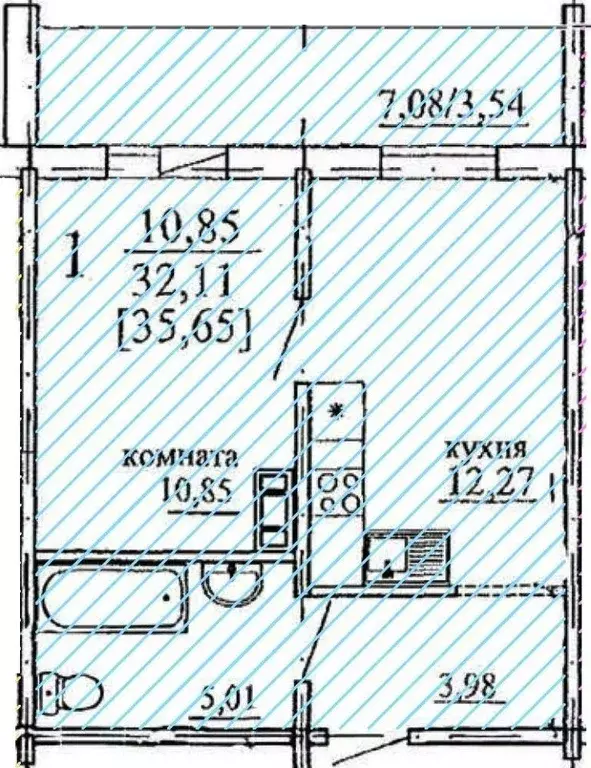 1-к кв. Челябинская область, Челябинск ул. Кулибина (35.65 м) - Фото 0