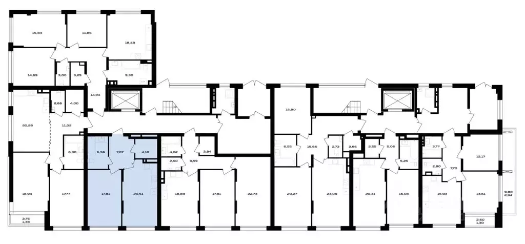 1-к кв. Воронежская область, Воронеж ул. Ольминского, 4 (56.05 м) - Фото 2
