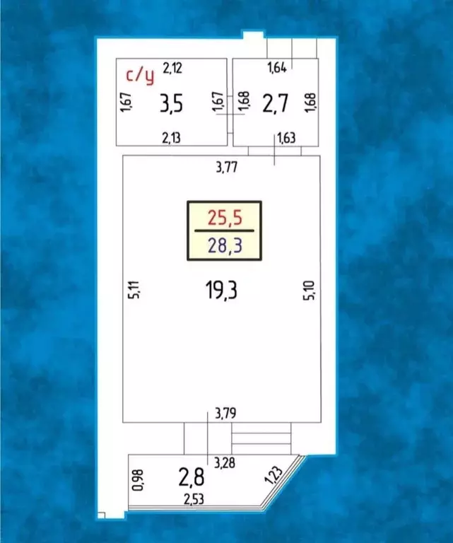 Продаётся квартира-студия, 28.5 м - Фото 0