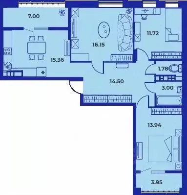 3-к кв. Брянская область, Брянск Советская ул. (87.4 м) - Фото 0