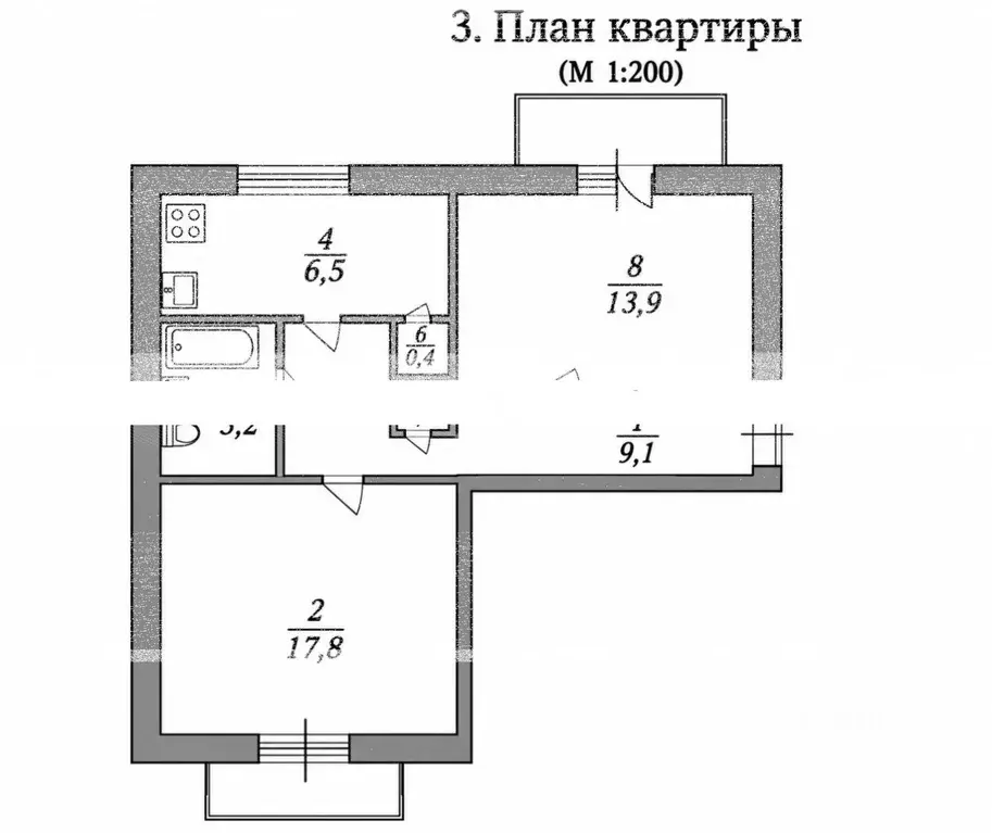 2-к кв. Севастополь ул. Гоголя, 22 (53.0 м) - Фото 2