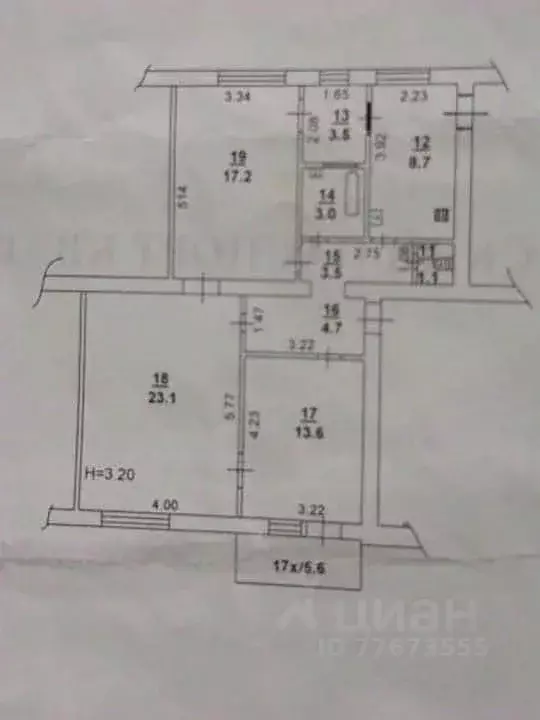 3-к кв. Ростовская область, Ростов-на-Дону ул. Суворова, 28 (80.0 м) - Фото 2