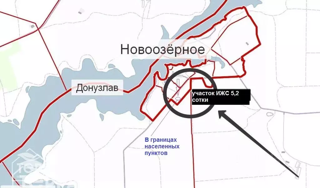 Участок в Крым, Евпатория городской округ, Новоозерное пгт пл. ... - Фото 1