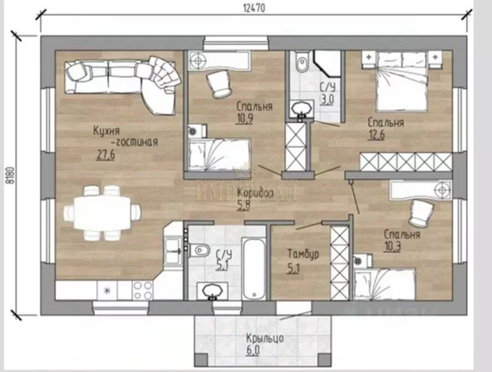 Дом в Марий Эл, Медведевский район, Азяковское с/пос, д. Шеклянур  (85 ... - Фото 1