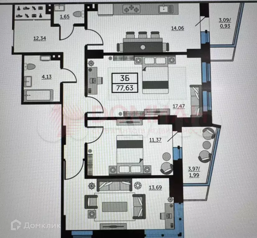 Продаётся 3-к квартира, 78 м - Фото 0