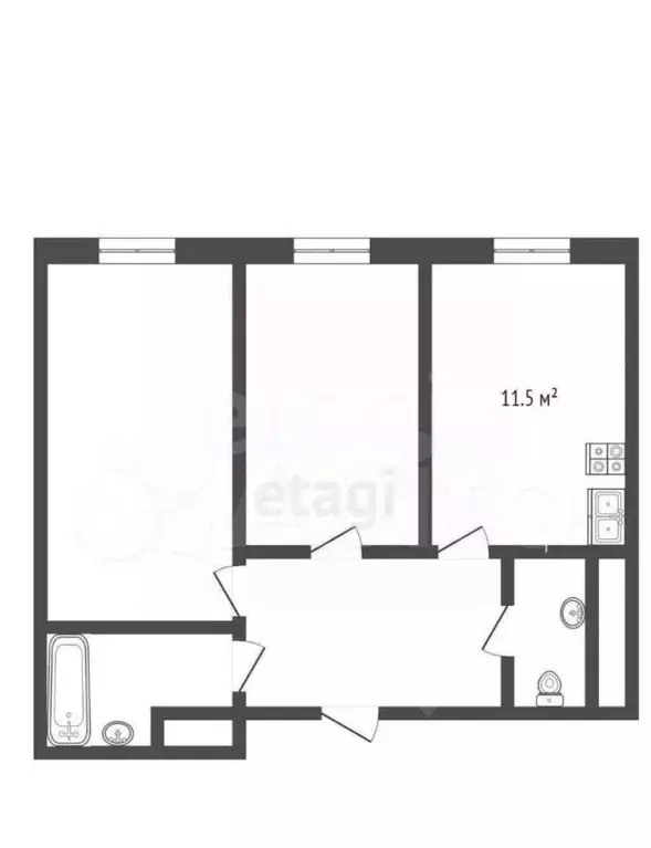 2-к кв. Ямало-Ненецкий АО, Новый Уренгой Славянский мкр, 1/3 (49.5 м) - Фото 1