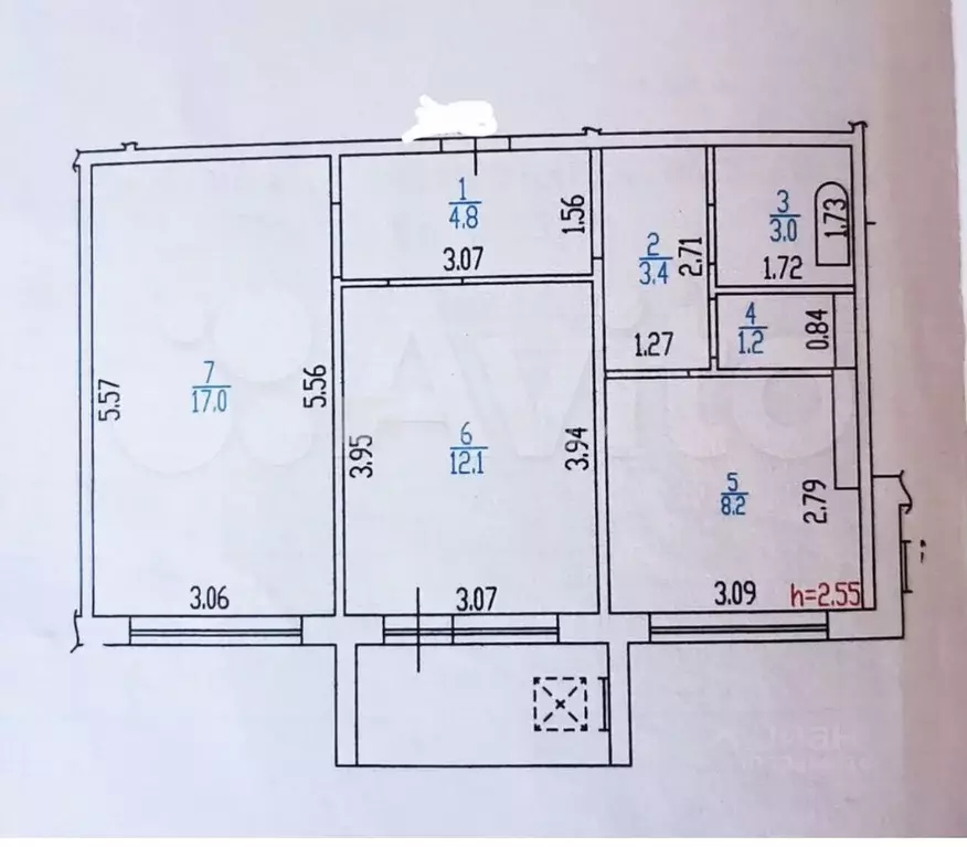 2-к кв. Алтайский край, Барнаул ул. Юрина, 182 (49.4 м) - Фото 1