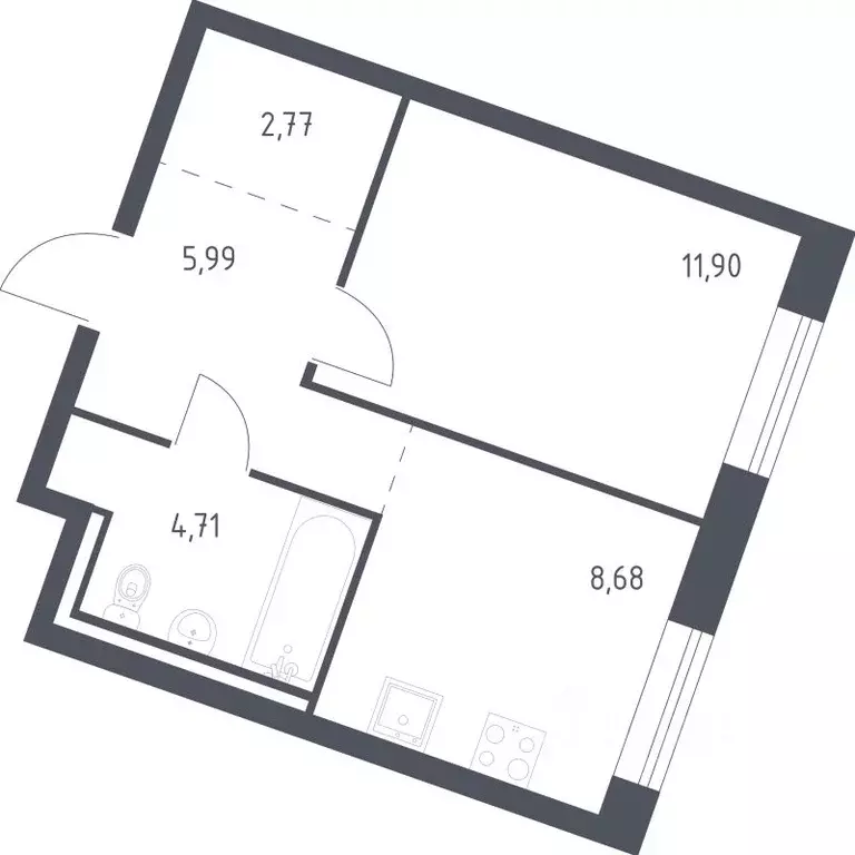 1-к кв. Ленинградская область, Ломоносовский район, Лаголовское с/пос, ... - Фото 1