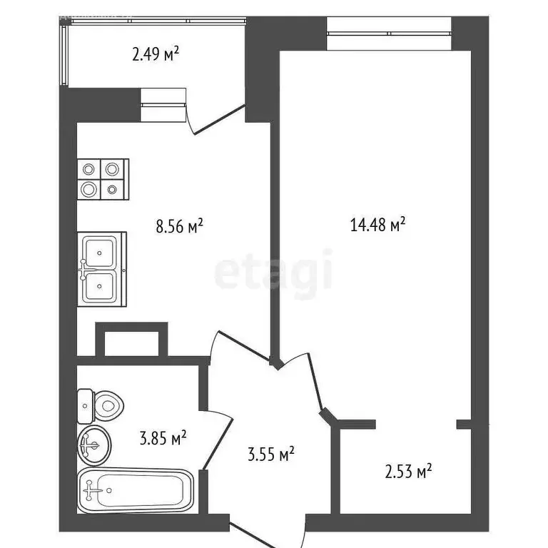 1-комнатная квартира: Мурино, улица Шоссе в Лаврики, 57к1 (33.1 м) - Фото 0