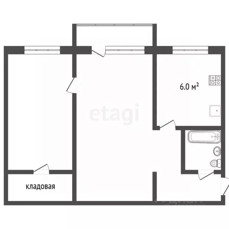 2-к кв. Владимирская область, Муром ул. Губкина, 1А (43.8 м) - Фото 1