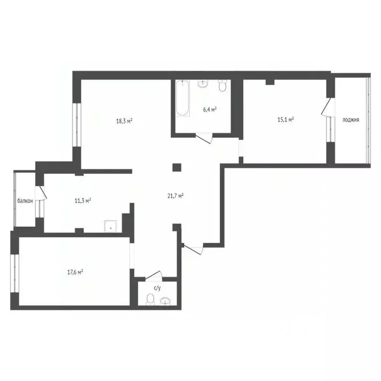 3-к кв. Красноярский край, Красноярск ул. Академика Киренского, 25б ... - Фото 1