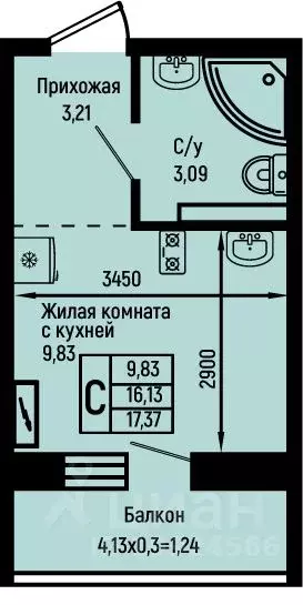 Студия Краснодарский край, Туапсинский муниципальный округ, с. Небуг ... - Фото 0