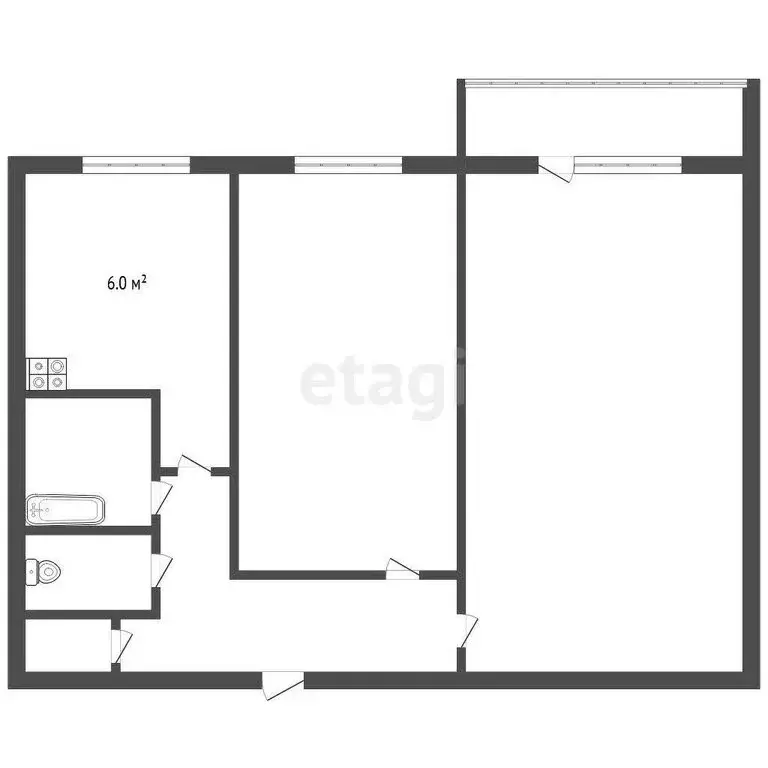 2-комнатная квартира: Озерск, улица Матросова, 18 (44.3 м) - Фото 1