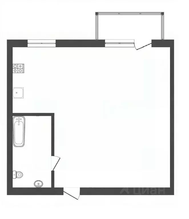 1-к кв. Забайкальский край, Чита ул. Георгия Костина, 49 (31.0 м) - Фото 2