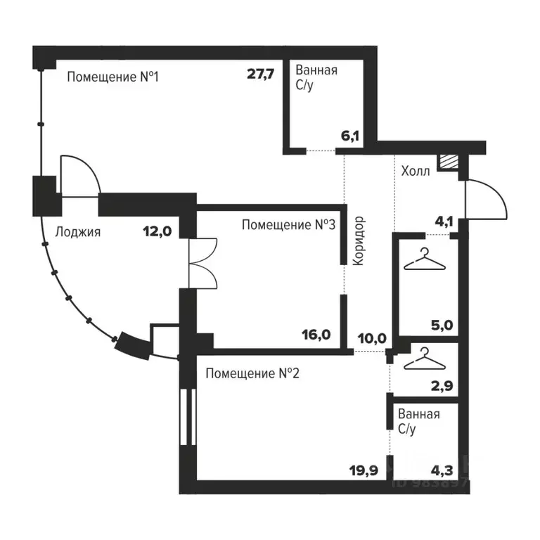 2-к кв. Челябинская область, Челябинск ул. Труда, 157А (96.0 м) - Фото 0