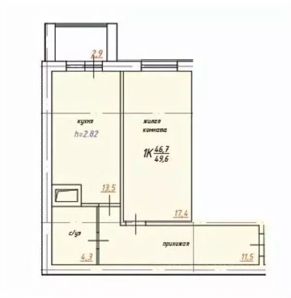 1-к кв. Московская область, Пушкинский городской округ, Лесной пгт ул. ... - Фото 2