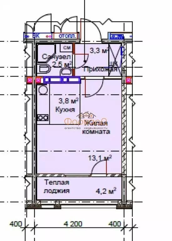 1-комнатная квартира: Нижний Новгород, ЖК «Новая Кузнечиха , 23 (27.1 ... - Фото 0