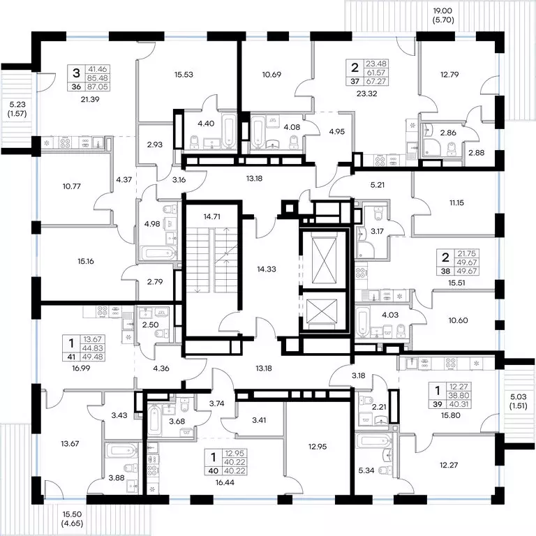 3-комнатная квартира: Казань, ЖК Глоракс Премиум Экосити (87.05 м) - Фото 2