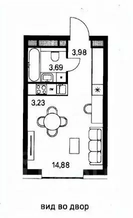 Студия Москва проезд 3-й Красногорский, 2 (25.8 м) - Фото 2