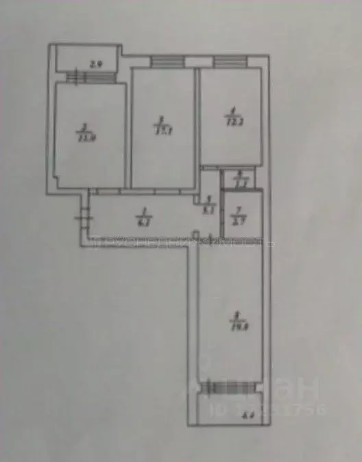 3-к кв. Саратовская область, Энгельс Пролетарская ул., 1 (74.3 м) - Фото 1