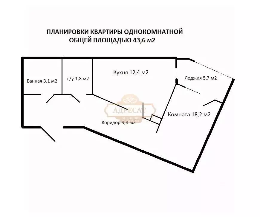 1-к кв. Санкт-Петербург Комендантский просп., 51к1 (43.6 м) - Фото 2