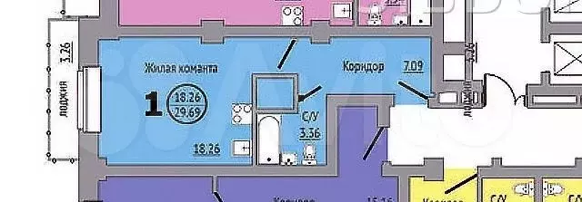 Квартира-студия, 30 м, 3/24 эт. - Фото 0