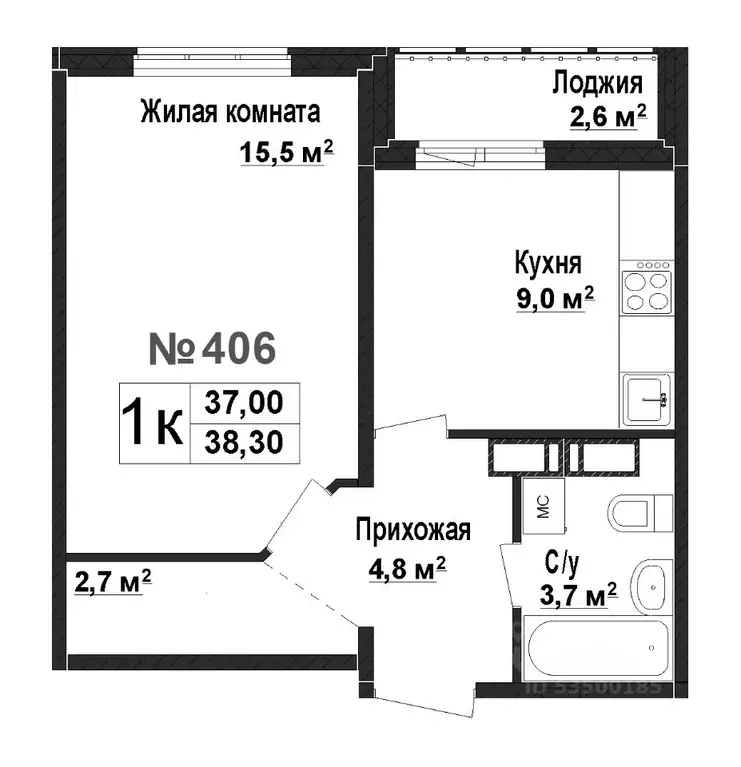 1-к кв. Нижегородская область, Нижний Новгород Торпедо жилой комплекс ... - Фото 1