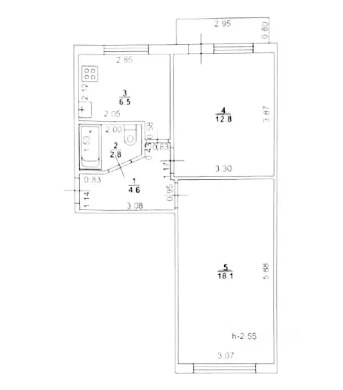 2-к кв. Саратовская область, Вольск ул. Кольцова, 1А (44.8 м) - Фото 1