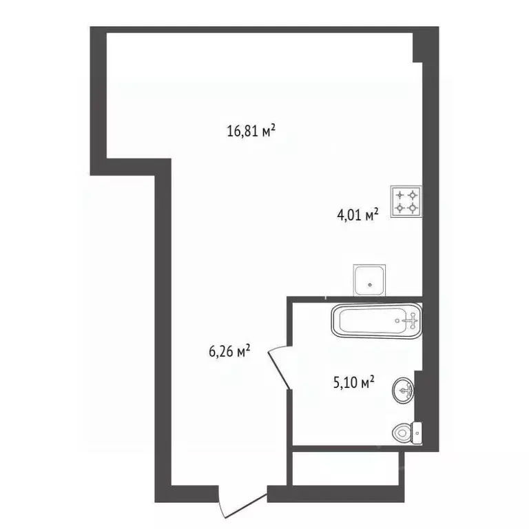 Студия Башкортостан, Уфа ул. 50 лет СССР, 34 (32.18 м) - Фото 2