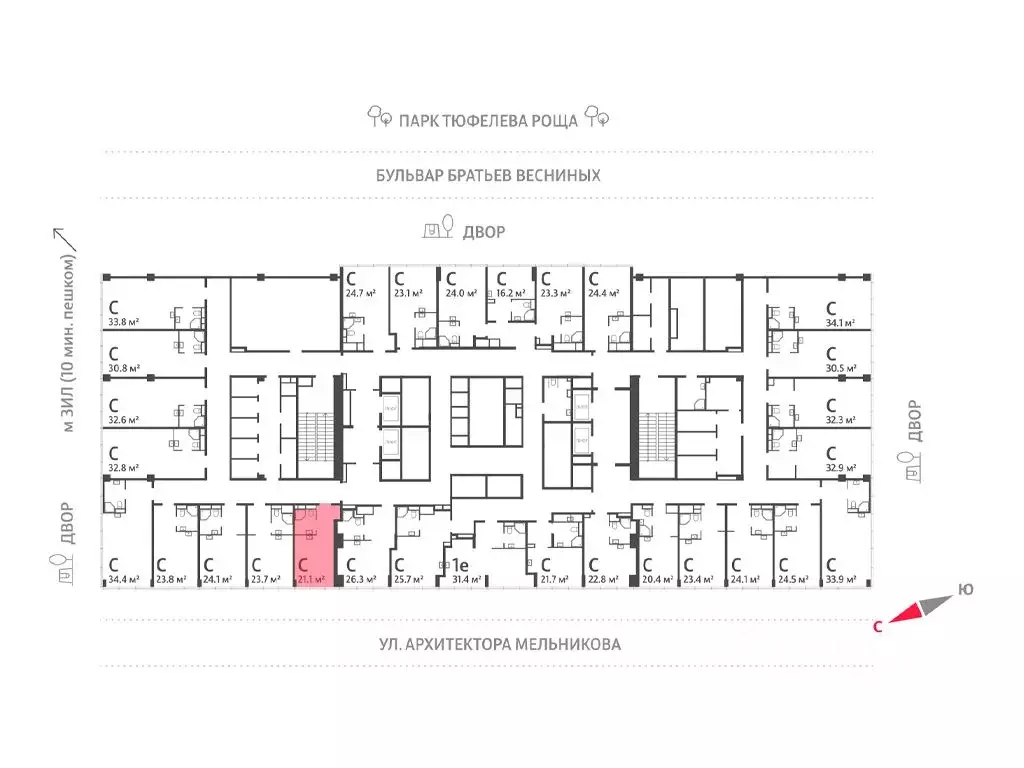 Помещение свободного назначения в Москва Зиларт жилой комплекс, ... - Фото 2