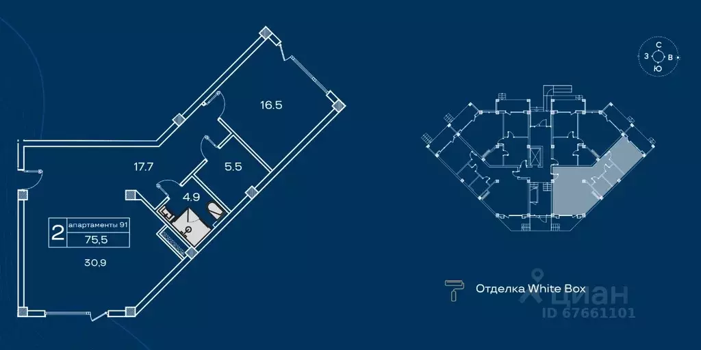 2-к кв. Крым, Евпатория Море жилой комплекс (75.5 м) - Фото 0