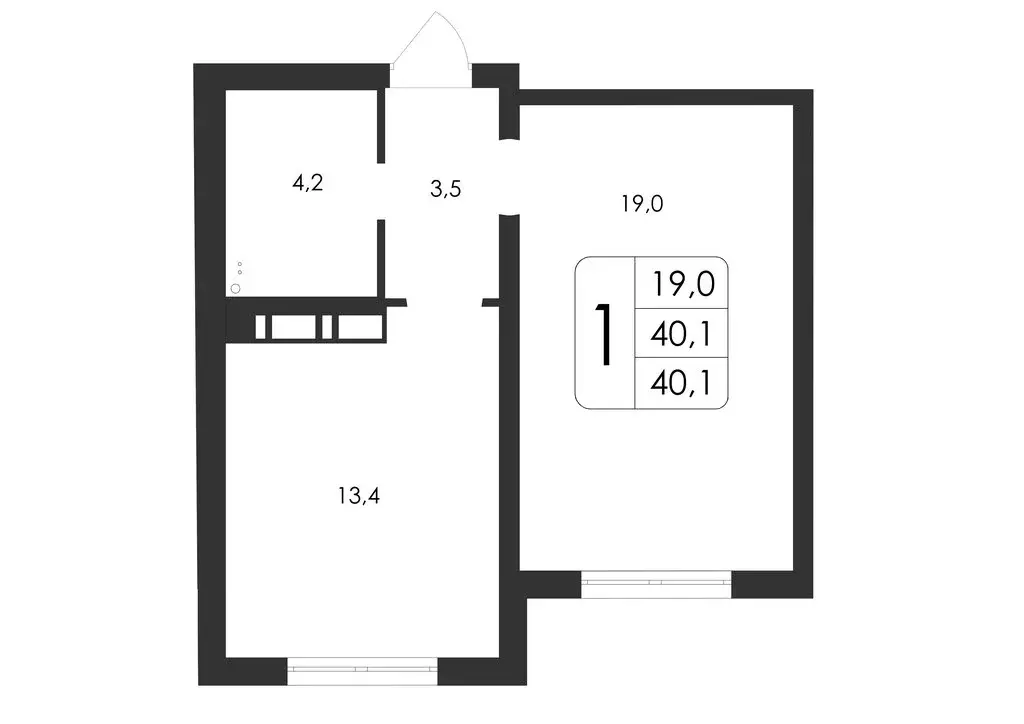 1-комнатная квартира: Воронеж, улица Шишкова, 140Б/21 (40.1 м) - Фото 0