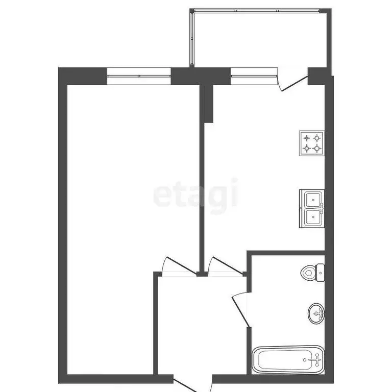 1-комнатная квартира: Мурино, Охтинская аллея, 14 (30 м) - Фото 0