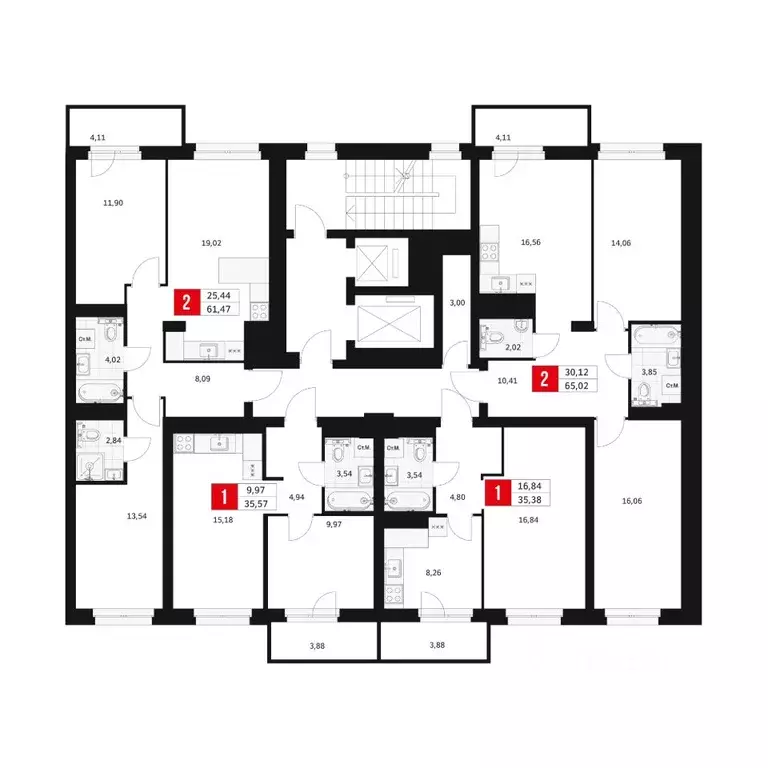 2-к кв. Башкортостан, Уфа ул. Большая Московская, 11 (61.47 м) - Фото 2