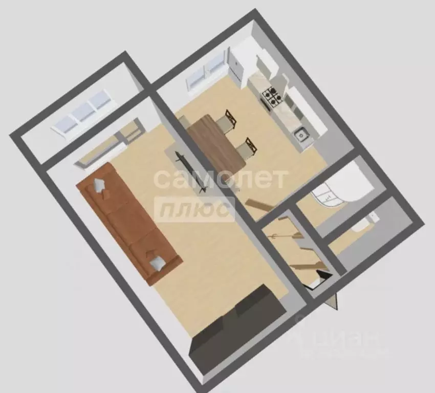 1-к кв. Ульяновская область, Ульяновск ул. Артема, 39 (34.9 м) - Фото 2